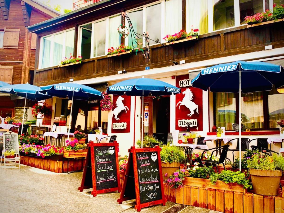 Weisses Roessli Hotel Leukerbad Luaran gambar