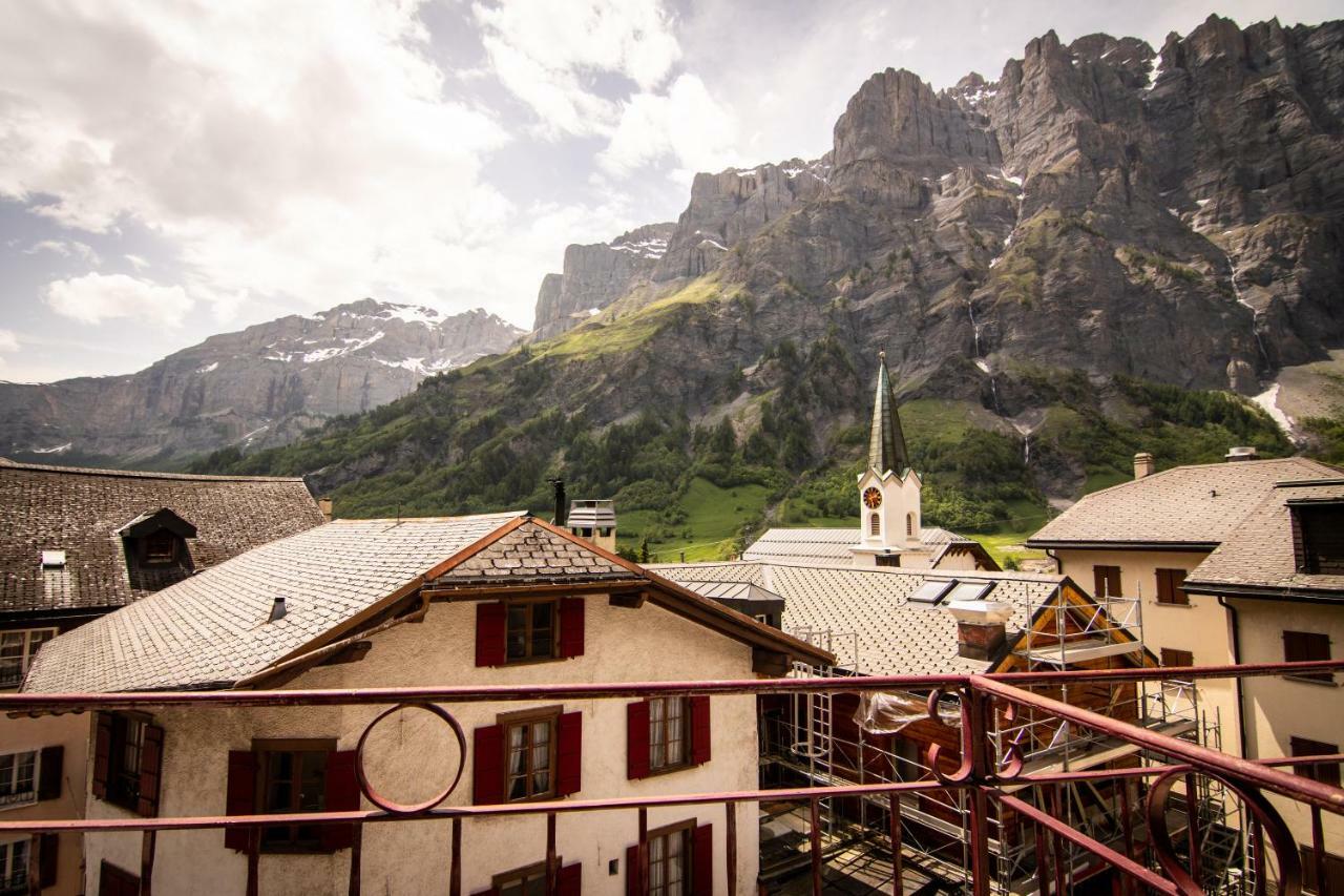 Weisses Roessli Hotel Leukerbad Luaran gambar