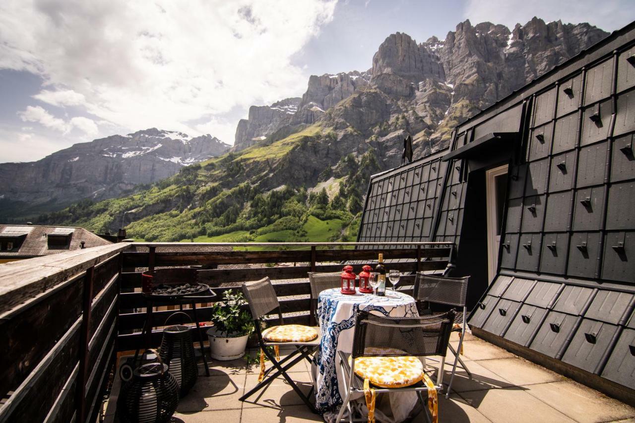 Weisses Roessli Hotel Leukerbad Luaran gambar